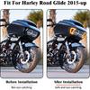 HDBUBALUS Motorcycle Headlight Vent Accent Turn Signal LED Indicator Side Lights For Harley Road Glide FLTRX 2015-2023 (Smoke Lens)