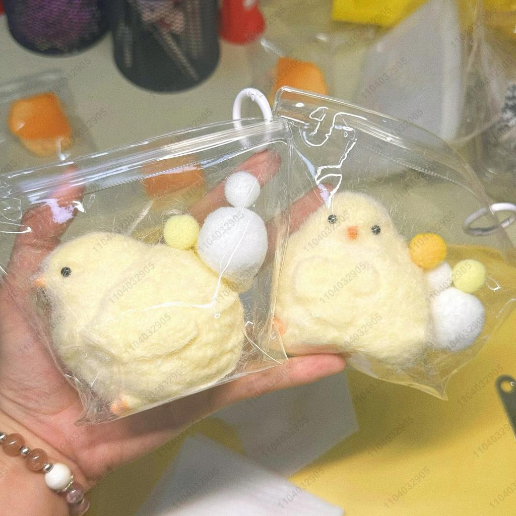 Handmade Yellow Big Chicken Plush Silicone Squishy Pinching Toys Cute Hen Chicks Taba Squeezing Toy Fuzzy Release Hand Stress