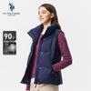 Gilet da donna in piuma d'anatra con colletto alto
