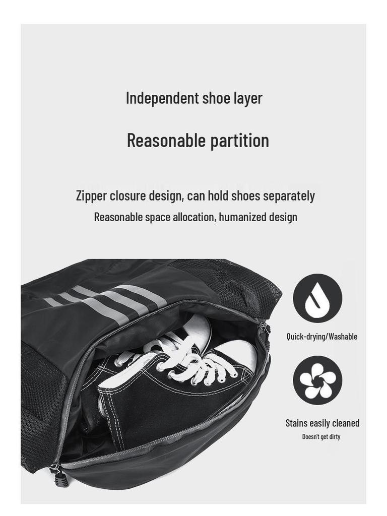 Lightweight Water-Repellent Striped Nylon Drawstring Bag - Spring Outdoor Sports & Gym Backpack