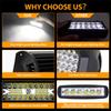 2Pcs 7'' Led Work Light Bar 800W Spot Flood Beams Combo For Car Tractor Boat Offroad Truck Suv Atv Car Repairing Lights