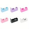 3Pcs Solid Color Tape Dispenser, ABS Tape Holder, Office Stationery, Adhesive Fastening Supplies, Desk Tape Stand