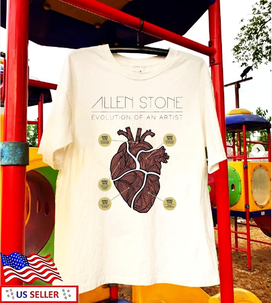 Allen Stone Evolution Of An Artist Heart T-Shirt 2025 NI246 FREE SHIPPING S