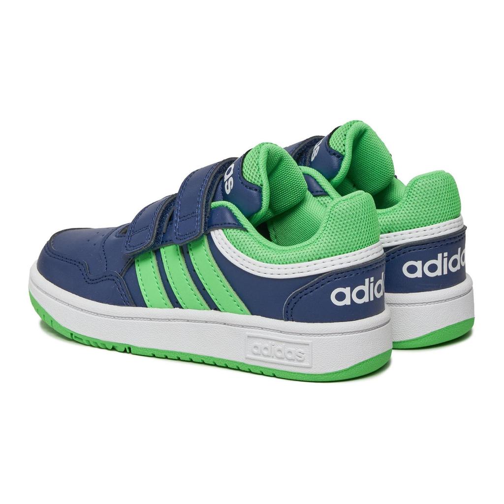 Adidas Neo Hoops 3.0 Vielseitige Bequeme Stoßdämpfende Strapazierfähige Low-Top Kinder-Sneaker Kinder-Sneaker Blau Grün IG6107