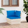 Day and Night - Day and Night Corner Sofa Made of Garden Pallets with Impregnated Fir Cushions