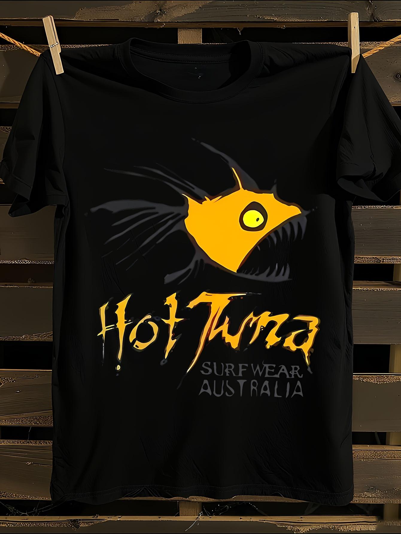 

Hot Tuna Australia Graphic T-Shirt Mens Tshirt Womens Tshirts with Letters Print Short Sleeves T-Shirt Casual Street Tee Shirt Top S