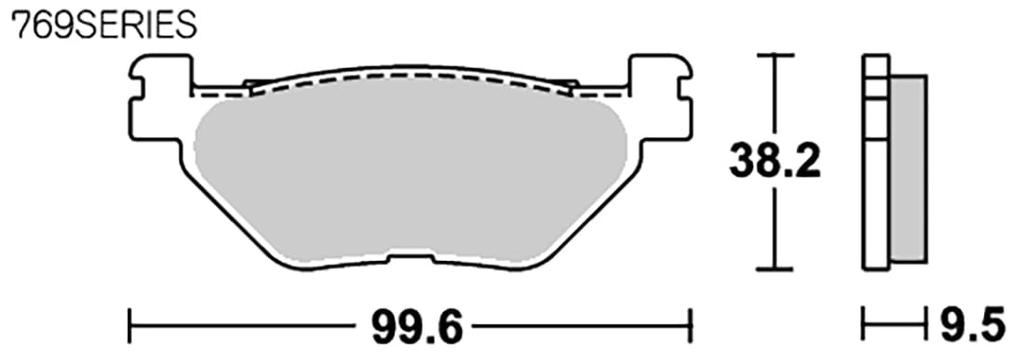 KITACO SBS Brake Pads 769LS Sinter Metal for TDM900, BOLT, FJR1300, V-MAX1700, etc. (Part Number 777-0769030)