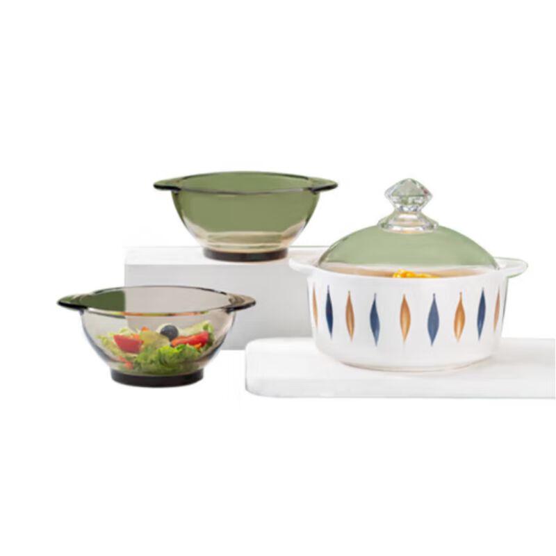 Kemeirui Te 17cm Glass Soup Bowl 3-Piece Set