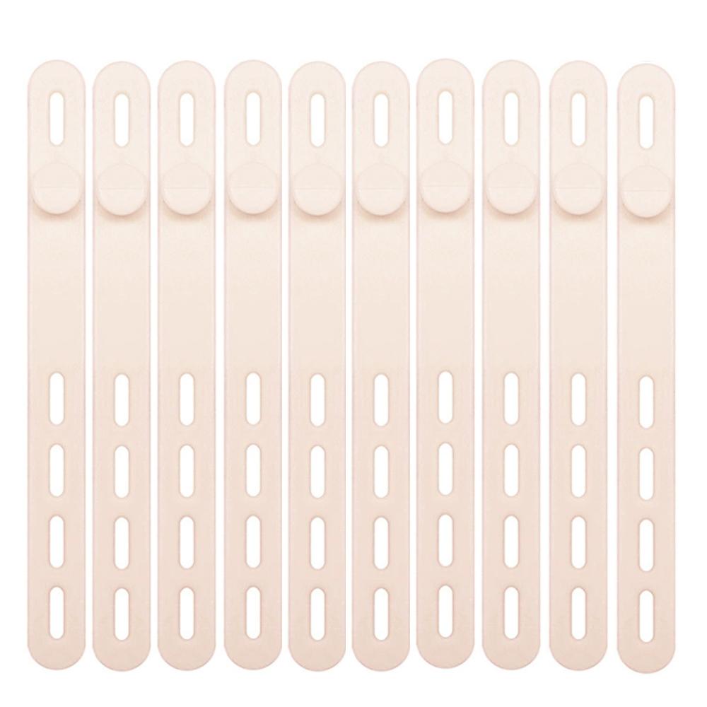 JCD 10pcs Silicone Cable Ties Assorted Color Reusable Heavy Duty Cable Organizer Management for Fastening Cords and Wires