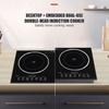 200-2200W Induction Hob Cooker 2 Stove Electric Induction Hob With Ultra-thin Body 8 Levels Temperature Control Black 27.6"" * 15.7"" * 3""