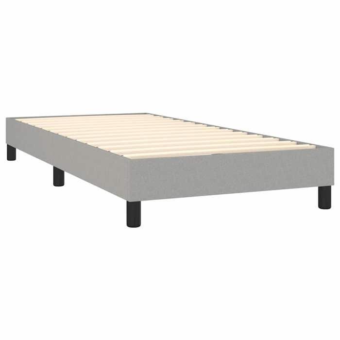 Maison Exclusive - Lattenrost mit Matratze Hellgrau 90x200 cm Stoff