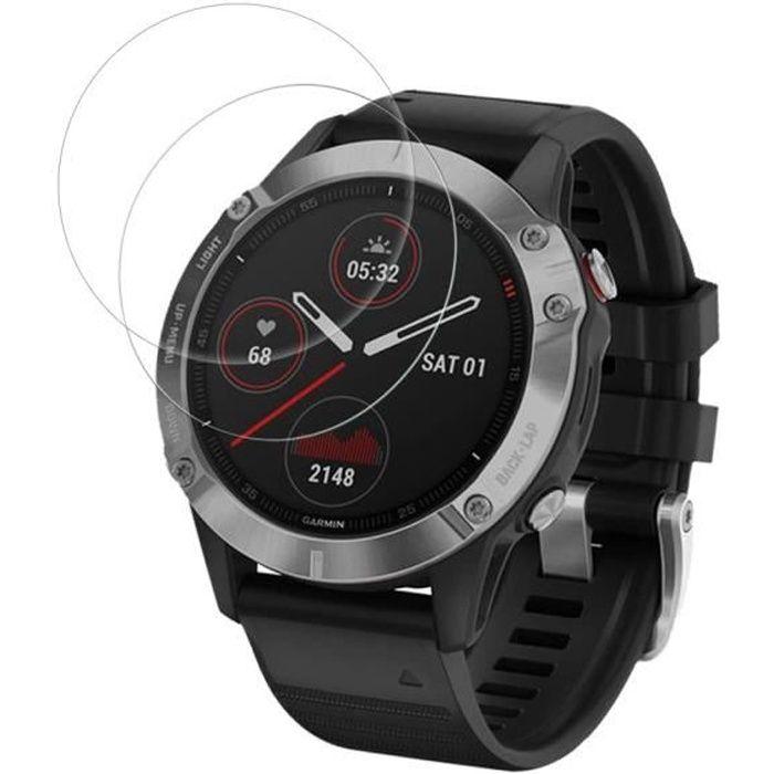 Verre Trempé pour Garmin Fenix 6 - Fenix 6 PRO - Vivomove HR [Pack 2] Film Vitre Protection Ecran Montre Connectée Phonillico®