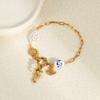 GEMCHIC Damen Sommer Meeresmuschel Charms Armband Edelstahl Gold Strandurlaub Schmuck
