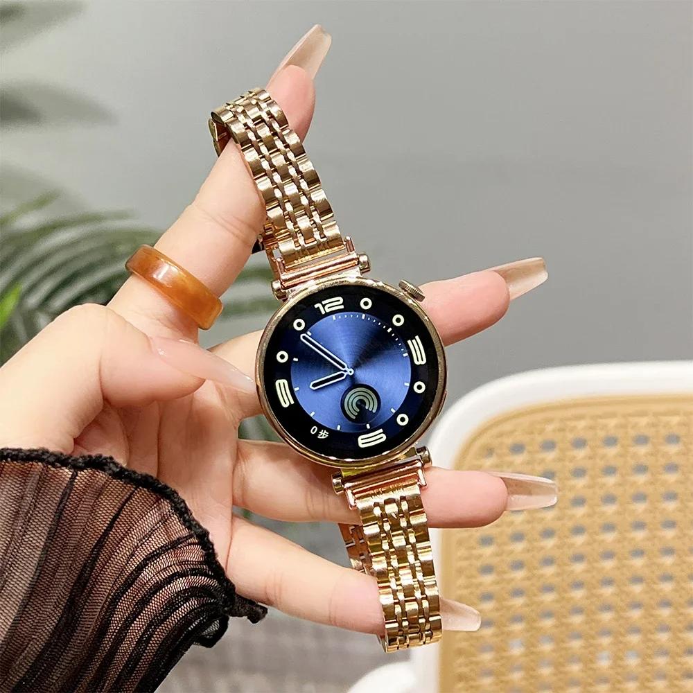 18mm 20mm 22mm Edelstahlarmband für Huawei GT5 41mm 5Pro 42/46mm Dünnes Damenarmband für Samsung Galaxy Watch 7 5 6 40 44mm