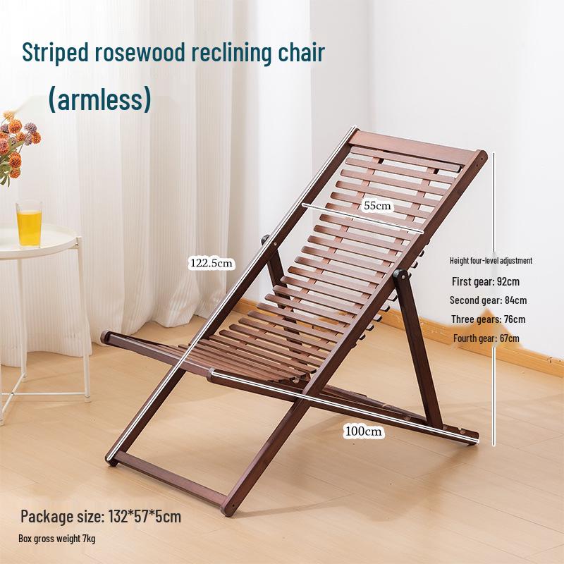 Premium Widened Bamboo Folding Lounge Chair for Home & Outdoor Use - Reinforced & Cool for Summer Relaxation