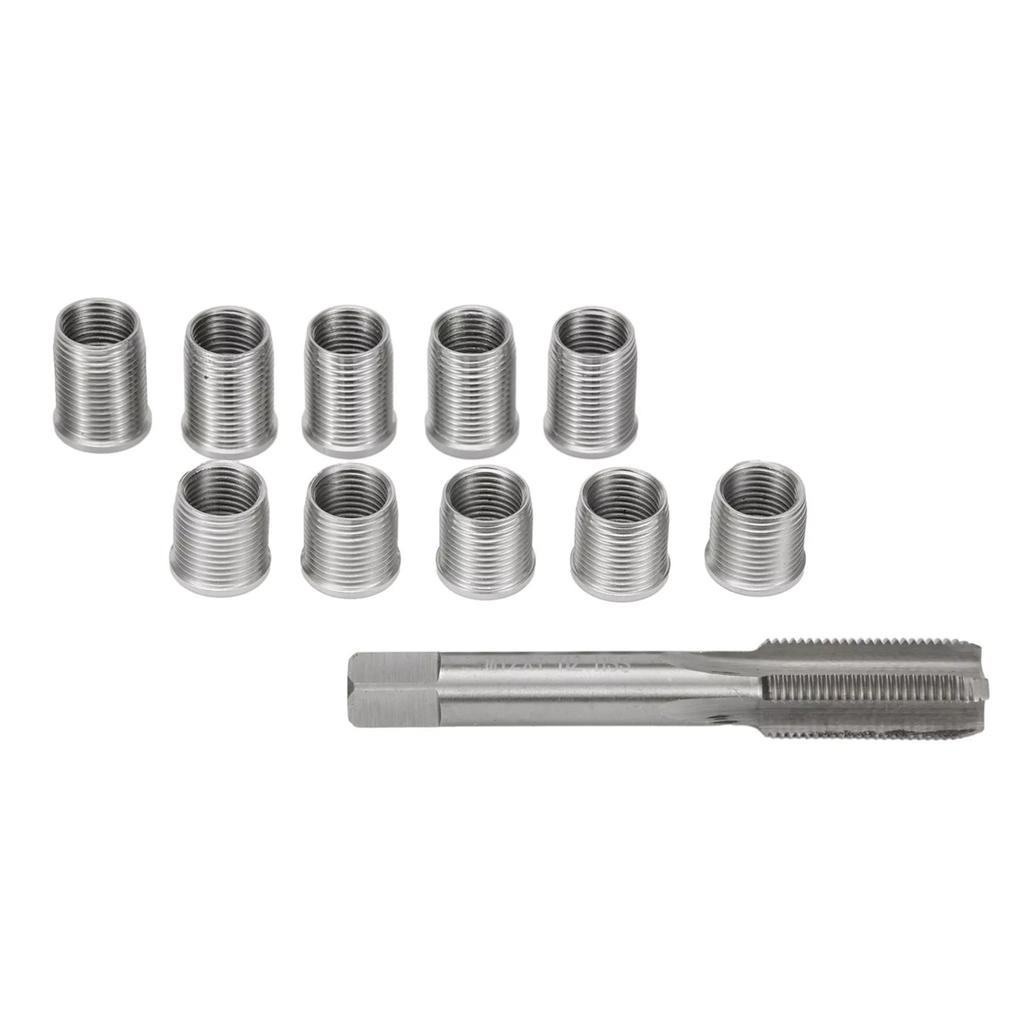 1 Satz Universelle Zündkerzengewinde-Reparaturwerkzeuge Mit M10x1.0 / M14x1.25 Gewindeeinsätzen Mit Gewindebohrer Für Benzinmotoren/Generatoren