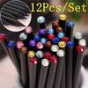 12Pcs Pencil Hb Diamond Color Pencil Stationery Items Drawing Supplies Cute Pencils For School Basswood Office School Cute