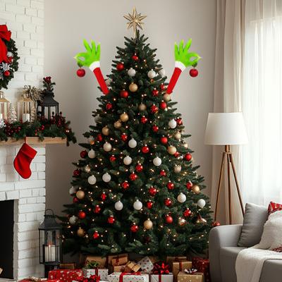 Yousheng Christmas Ornament Realistic Design Wire Inside Fingers Elf Arm Decoration Tree Home Party Hanging Ornament