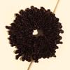 Handmade Wool Hair Tie - Ethnic Style Golden Velvet Flower Headwear, Multi-color Options