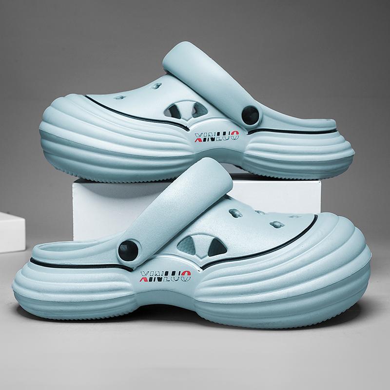 

Сандалии из ЭВА для женщин и девочек, унисекс, модные модные мужские тапочки на толстой подошве, легкая уличная мягкая пляжная обувь, классический стиль