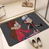 ANIME G-Gravity Falls Fußmatte Saugfähige Fußmatte Rutschfester Eingangsteppich für Badezimmer, Toiletten und WCs