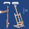 Portable Foldable Solid Wood Art Student Easel: Desktop Drawing Board and Artwork Display Stand
