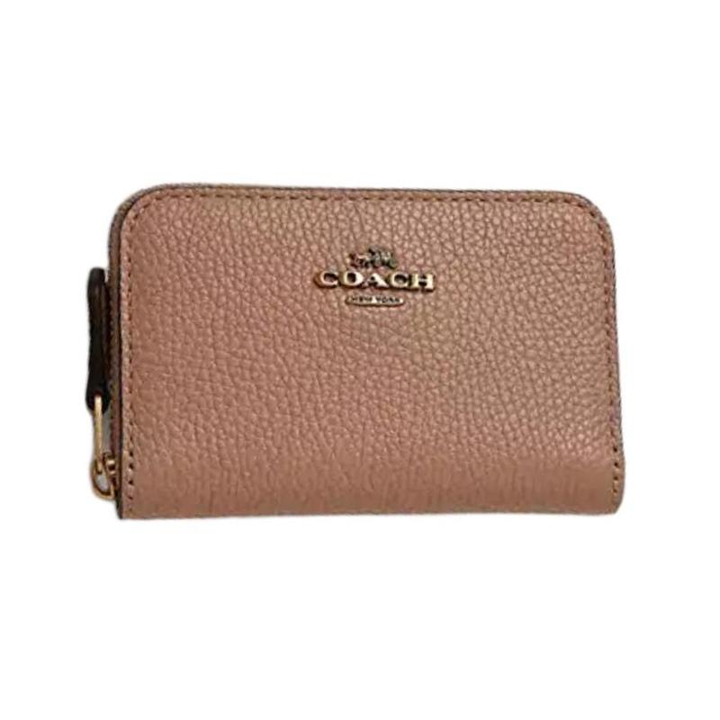 Coach Logo Zip Wallet Women wallet Brown C2476G-B4TP Brown