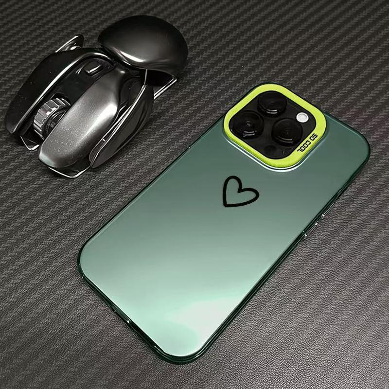 Simple Heart Case for iPhone 17/16/15 Pro Max/14/13 Pro/12 - Compatible with European & American Models