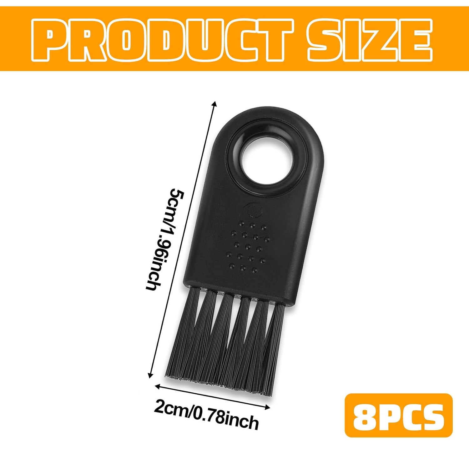 Набор из 8 щеток для чистки бритвы для электрических машинок для стрижки волос, черные нейлоновые щетки для чистки бритвы, набор нейлоновых щеток для волос, волосы