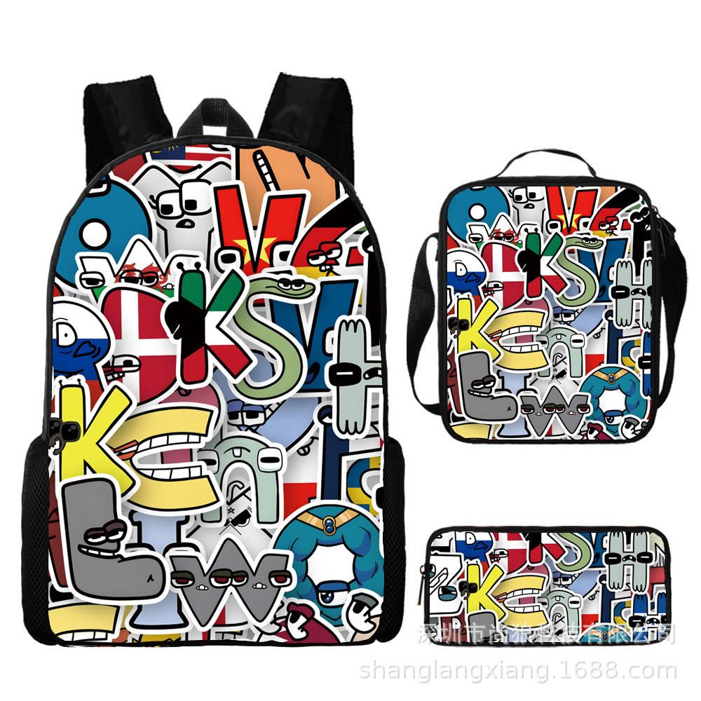 Alphabet Lore Kids School Bag With Durable Oxford Material And Lightweight Comfort For School Use