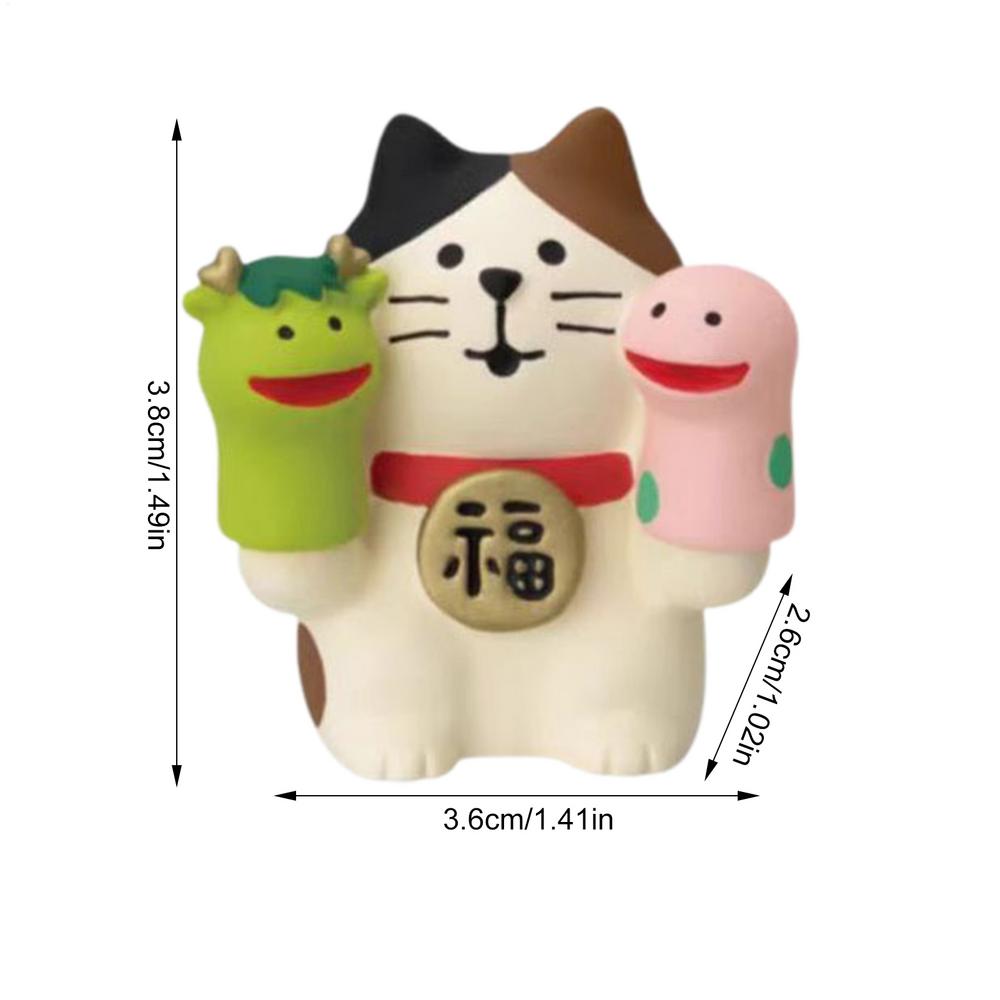 

Fun Ornaments Grocery Animal Theme Cat Snake Year Miniature Ornaments Miniature Scene Resin Props To Send Friends Gifts