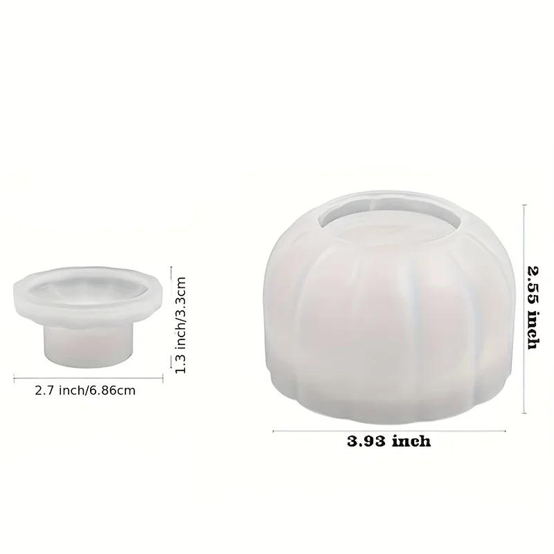 Halloween Series Pumpkin Storage Box Silicone Mold Plaster Candle Holder Jar Making Silicone Mould Handmade Flowerpot Resin