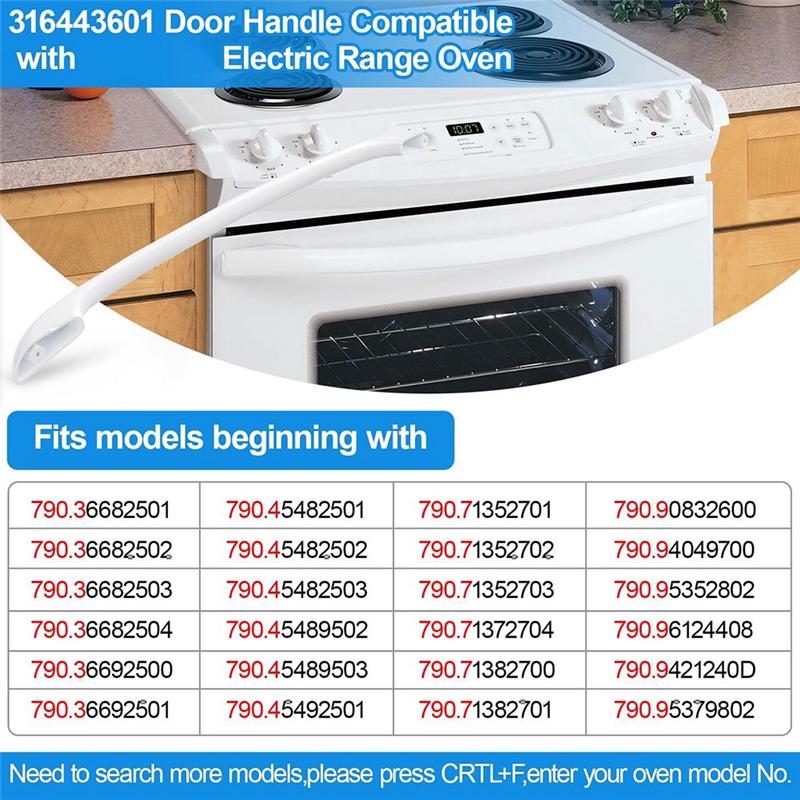 

A34R Oven Door Handle Replacement Compatible 316443601 Oven Door Handle Oven Accessories белый