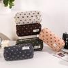 Plush Pen Bag Polka Dot Stationery Pouch New Stationery Storage Bag  Back To School