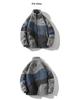 Men's Trendy Lamb Wool Jacket: Autumn/Winter Stand-Up Collar, Color Block Design, Unisex Fleece Coat