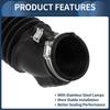 UXCELL Car Intake Hose Tube with Clamps for Honda Odyssey 2011 2012 2013 2014 2015 2016 2017 Black