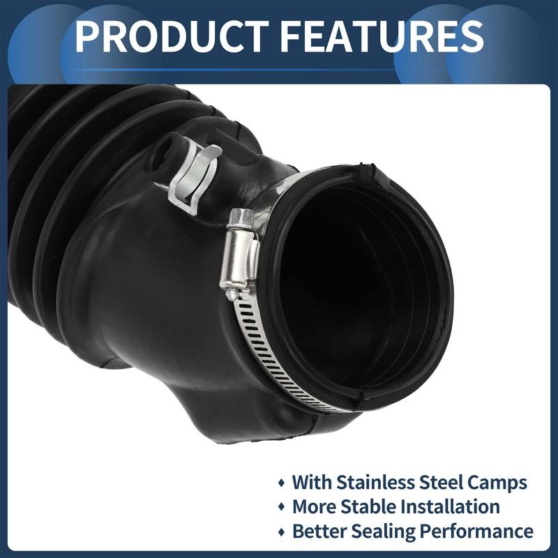 UXCELL Car Intake Hose Tube with Clamps for Honda Odyssey 2011 2012 2013 2014 2015 2016 2017 Black