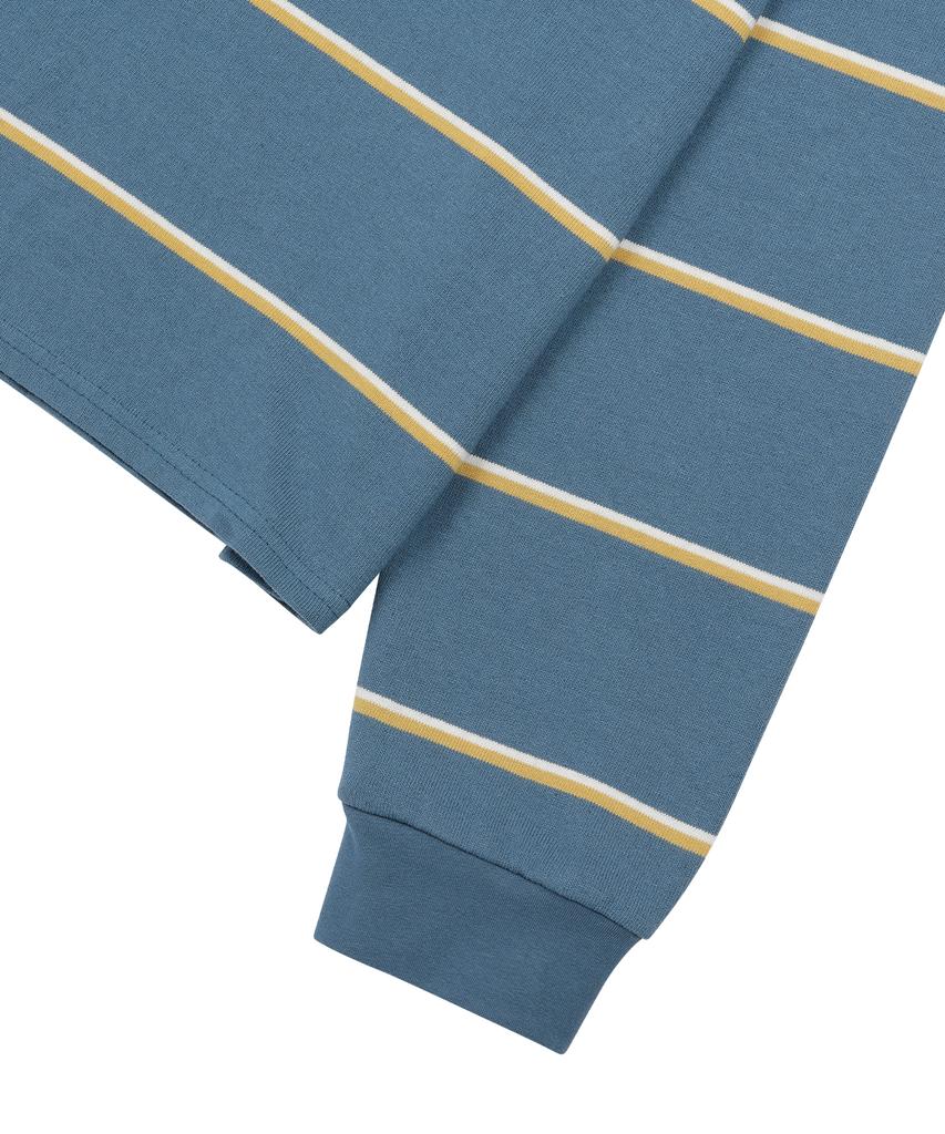 SUNDAY FRUIT MARKET W) Sun Stripe Collar Tee Blue