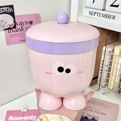 Big Eyes Cartoon Desktop Trash Can Home Desktop Mini Storage Bins