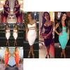 Squisito Abito da Sera/Cocktail Bodycon Senza Maniche con Fasciatura Moda da Donna per Feste