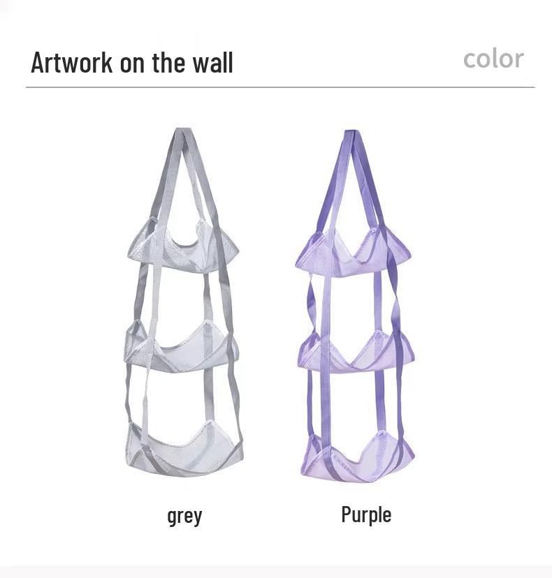 Multi-Layer Sports Equipment Rack: Children's Basketball & Football Hanging Storage Bag