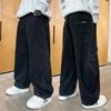 Boys' 2025 Loose Straight-Leg Jeans: Fashionable Campus Style, Junior High, Plus Velvet