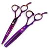 6.0 Inch Purple Left-Handed Thinning Scissors