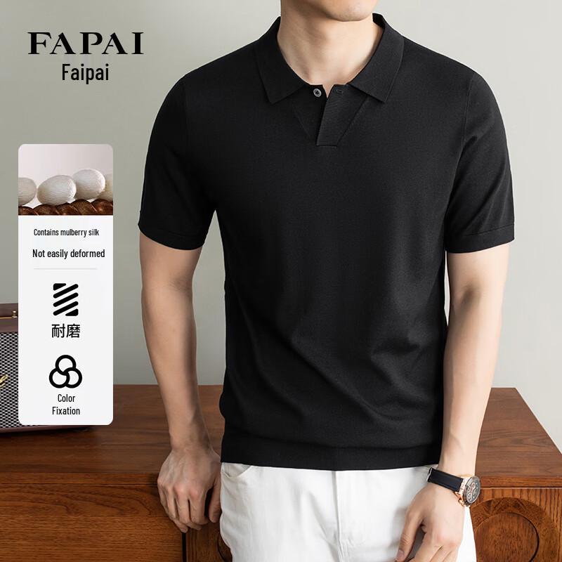 FAPAI Men s Silk Blend Old Money Style Polo Shirt XL