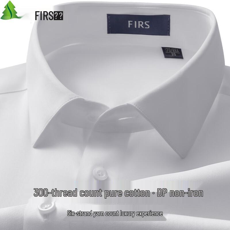 FIRS Men s 300-Count Satin Pure Cotton Non-Iron Short Sleeve Shirt 42