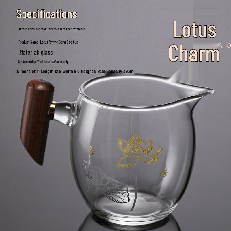 Wudao Lotus High Borosilicate Glass Gongdao Cup