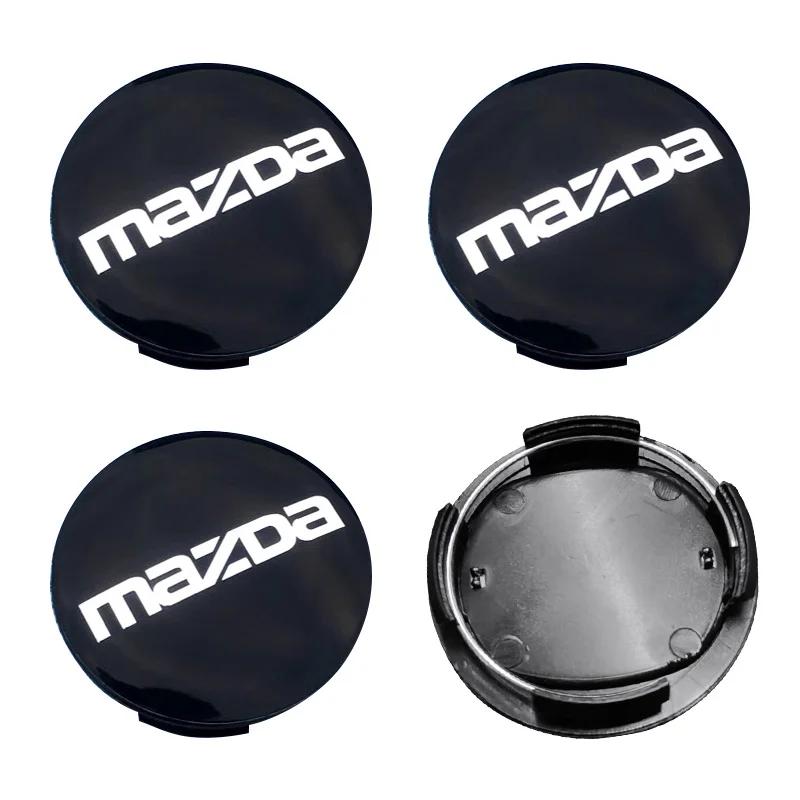 4 Bucăți Capac Centru Roată Siglă Capac Butuc Insignă Emblema Picior Lung 18MM 56MM ID53MM Modele Noi Pentru Mazda 3 Atenza Axela CX3 CX4 CX5 CX7