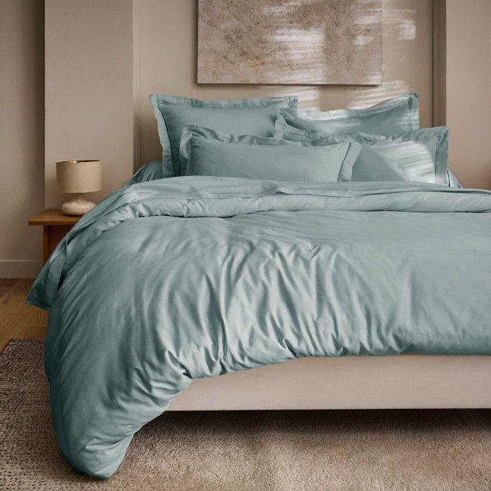 Housse de couette "Prestige" 100% Satin de coton Peigné 120 fils /cm² Coton Pur - Prestige Céladon - Housse de couette 260 x 240 cm