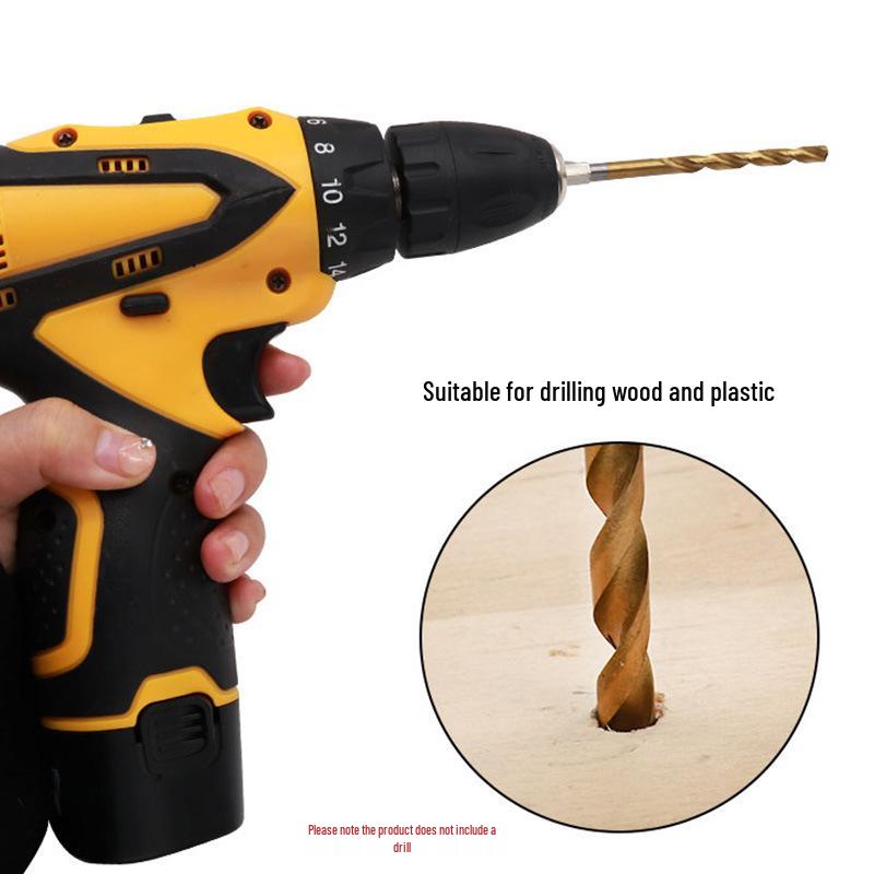 Hex Shank Spiral Drill Bit Set for Electric Screwdriver & Wrench (1.5-6.5mm)