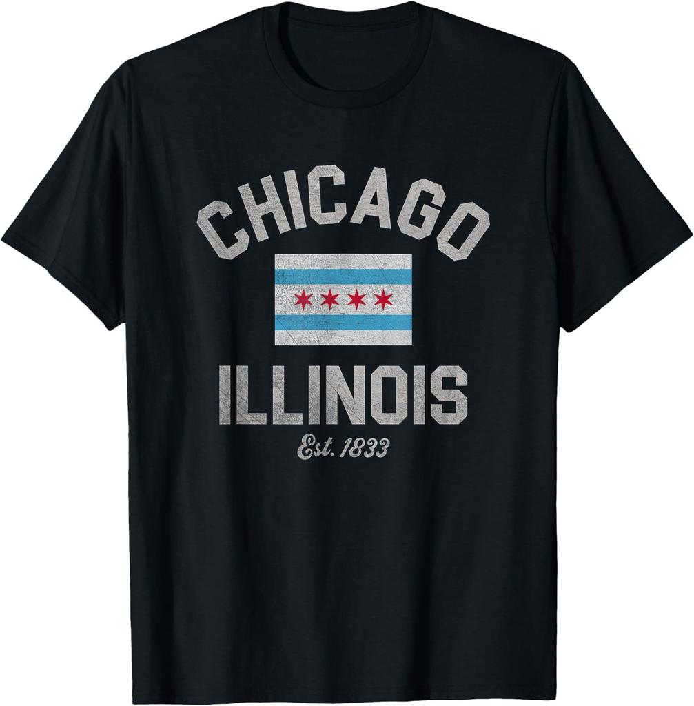 Vintage Chicago Illinois Est. Vintage T-shirt z 1833 roku